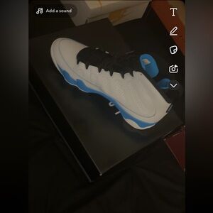 Jordan Sneakers Black White Blue